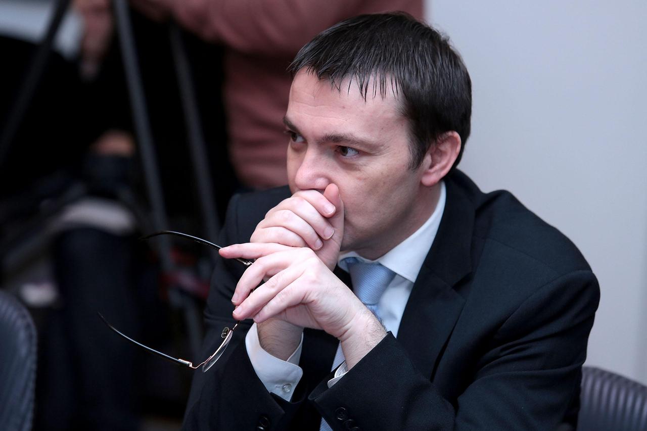 17.02.2014., Zagreb - U Saboru je odrzana sjednica Nacionalnog vijeca za pracenje provedbe Strategije suzbijanja korupcije. Arsen Bauk.  