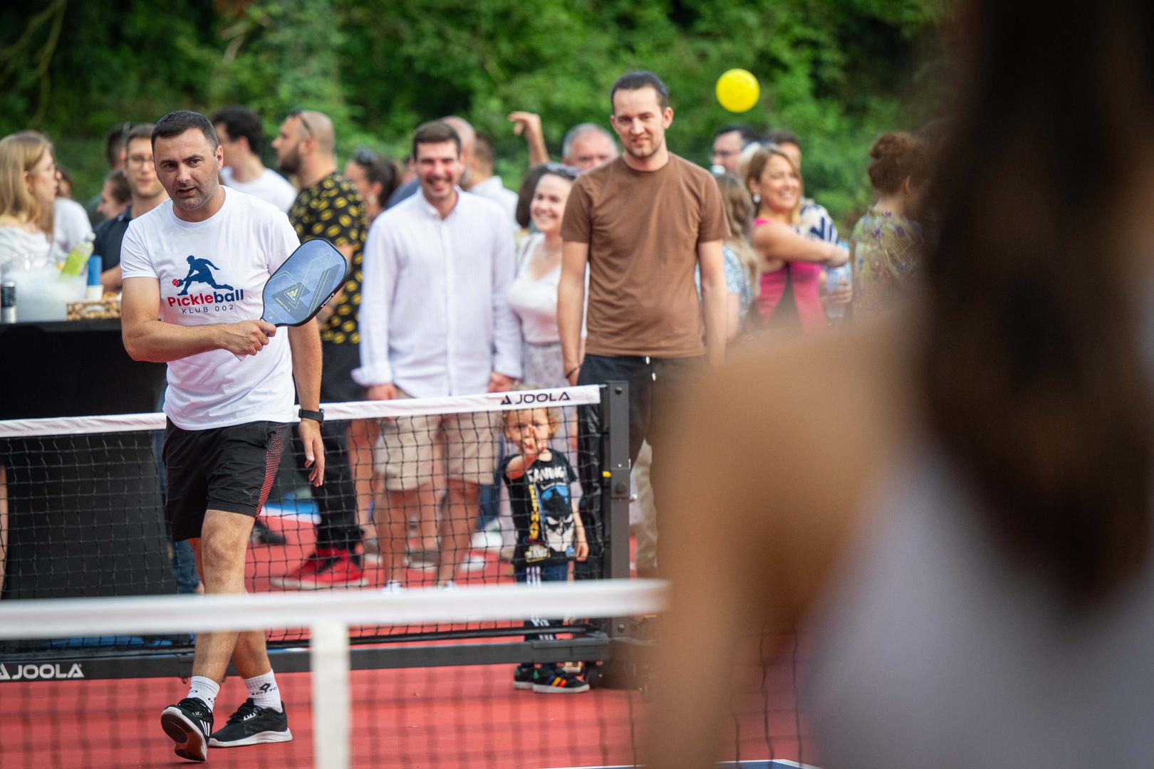 27.06.2024., Zagreb - Sluzbeno otvorenje prvog Pickleball kluba i terena u Zagrebu. Pickleball je kombinacija tenisa, badmintona i stolnog tenisa i hit je u svijetu. Photo: Neva Zganec/PIXSELL