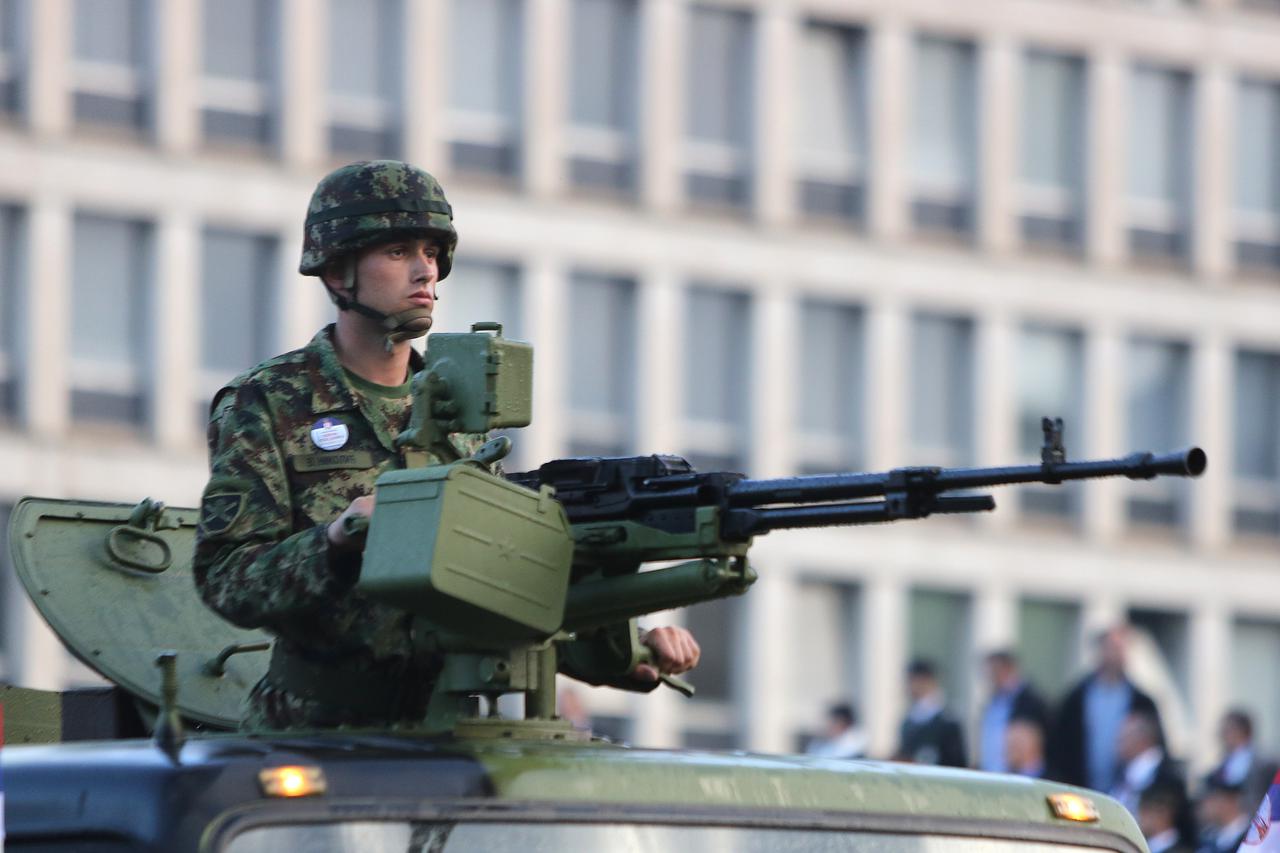 16.10.2014., Beograd, Republika Srbija - Vojnoj paradi u povodu 70. obljetnice oslobodjenja Beograda u 2. svjetskom ratu kao pocasni gost prisustvovao je ruski predsjednik Vladimir Putin.  Photo: Davor Javorovic/PIXSELL