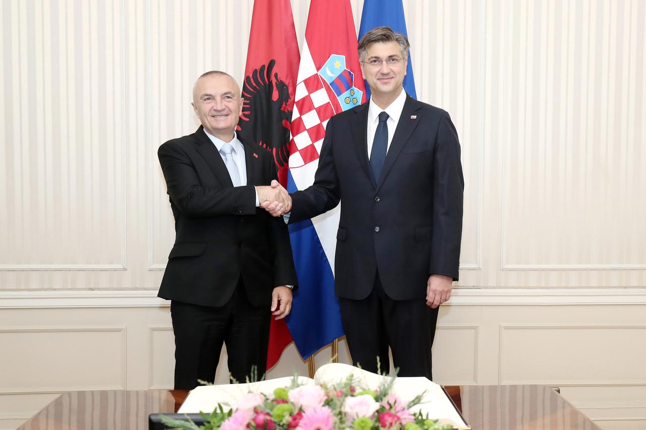 Andrej Plenković sastao se s albanskim predsjednikom Ilirom Metom