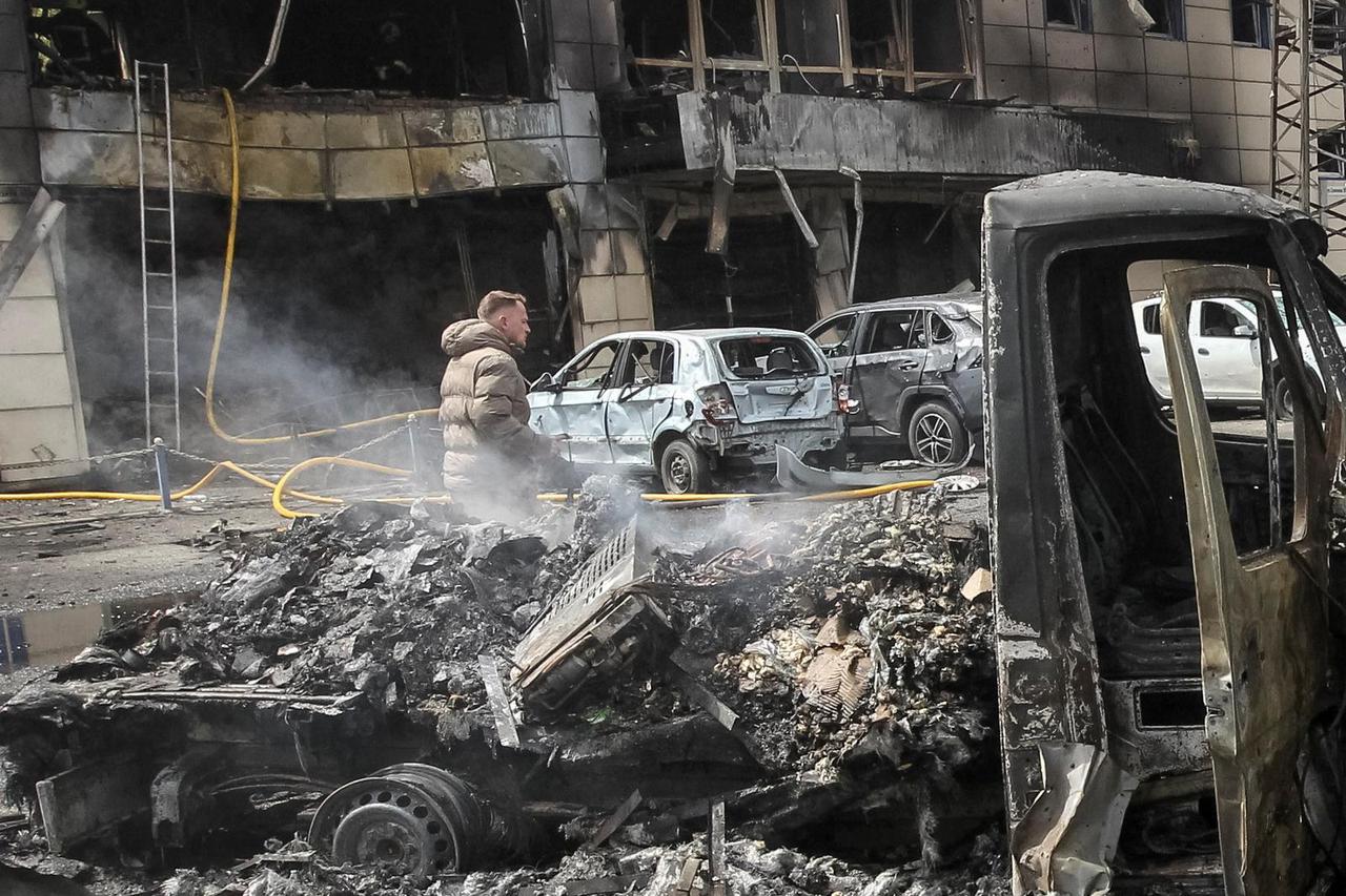 Russian drone strike in Dnipro