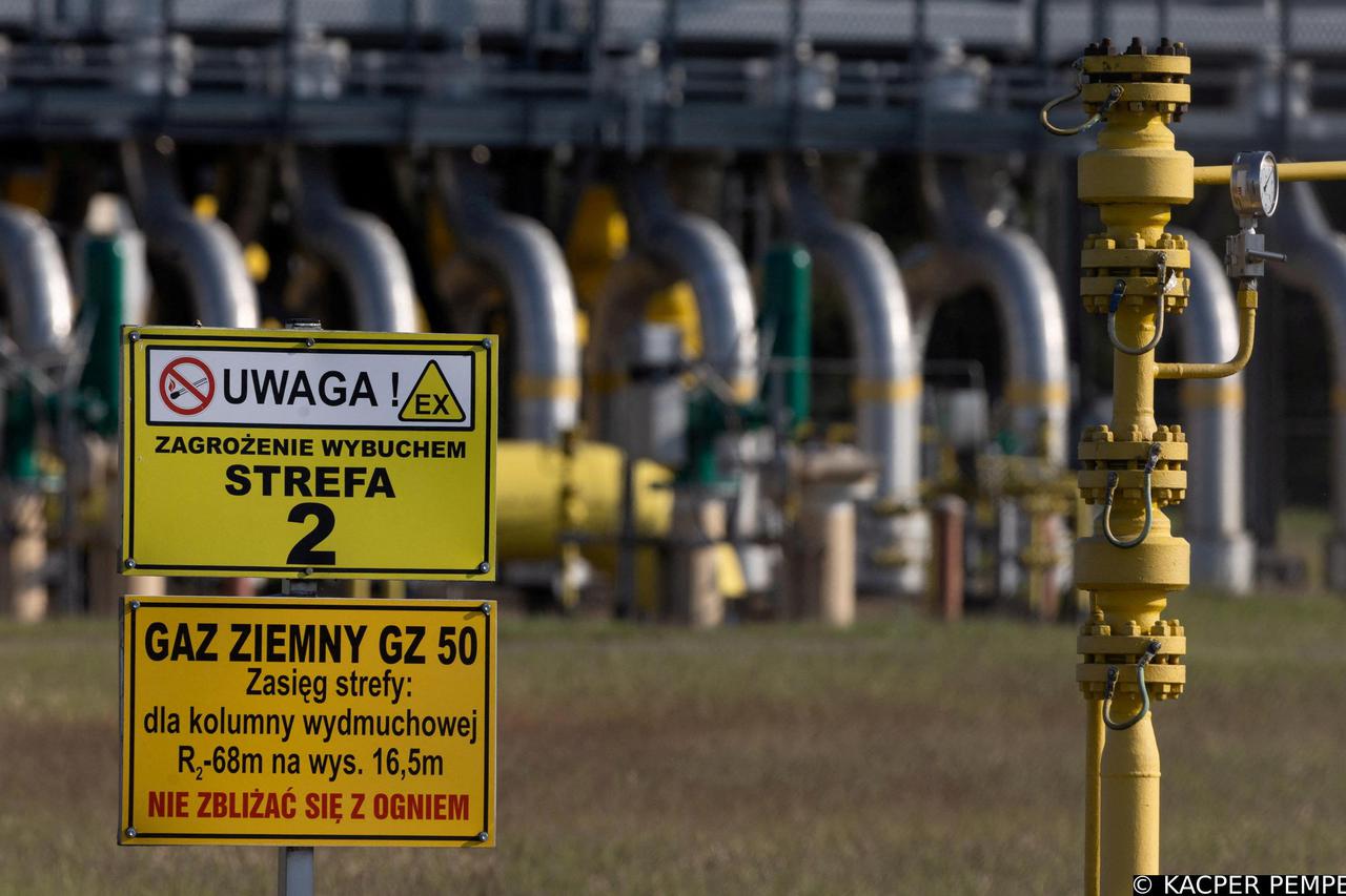 FILE PHOTO: A view of the gas compressor station in Gabinek near Wloclawek