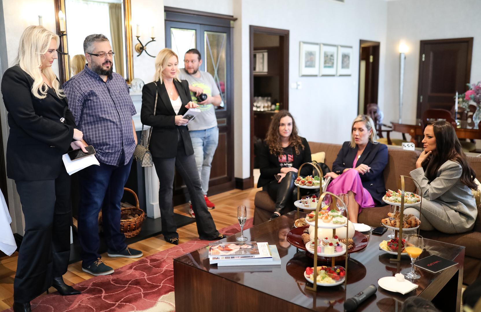 10.10.2023., Zagreb, Aleksandra Prijovic na druzenju s novinarima najavila je 5 koncert u zagrebackoj Areni cije su karte danas pustene u prodaju Photo: Emica Elvedji/PIXSELL