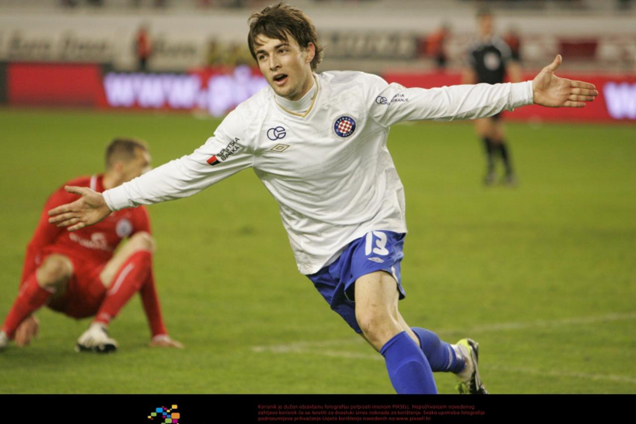 '12.03.2011., Split - 1. HNL, nogometna utakmica 21. kola izmedju HNK Hajduk Split i RNK Split. Ante Vukusic. Photo: Ivo Cagalj/PIXSELL'