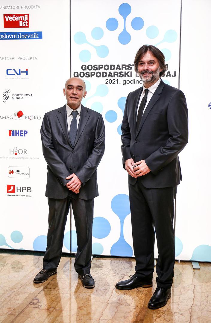 14.12.2021., Zagreb - Dodjela nagrade Vecernjeg lista "Gospodarstvenik i gospodarski dogadjaj 2021. godine. Vladimir Nisevic, Drazen Klaric