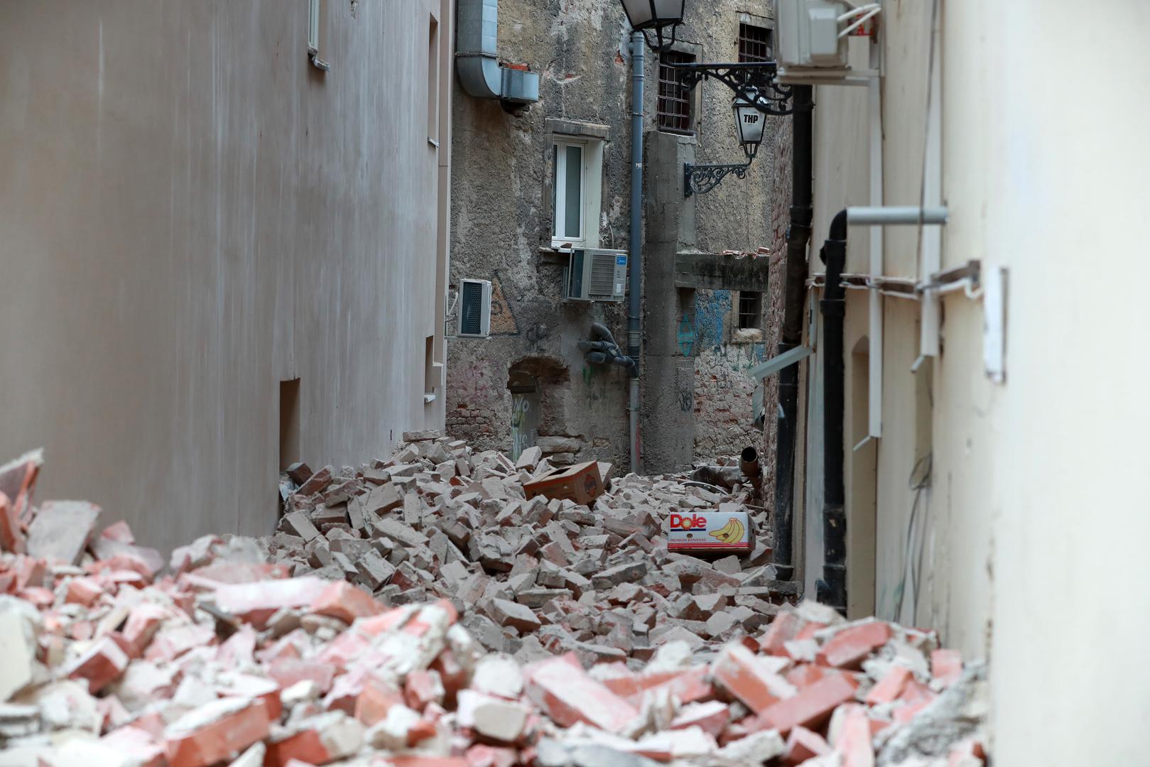 22.03.2020., Zagreb - Ostecenja u centru Zagreba nakon potresa jacine 5.3. po Richteru. Photo: Sanjin Strukic/PIXSELL