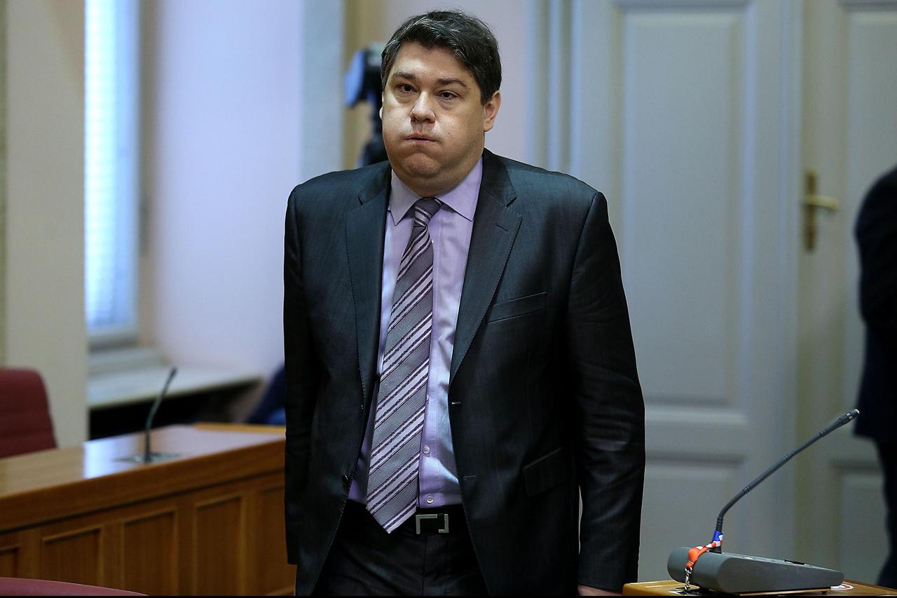 30.01.2014., Zagreb - Raspravom o Prijedlogu zakona o izmjenama i dopunama zakona o fiskalnoj odgovornosti nastavljena je 12. sjednica Sabora RH.  Boris Lalovac.  