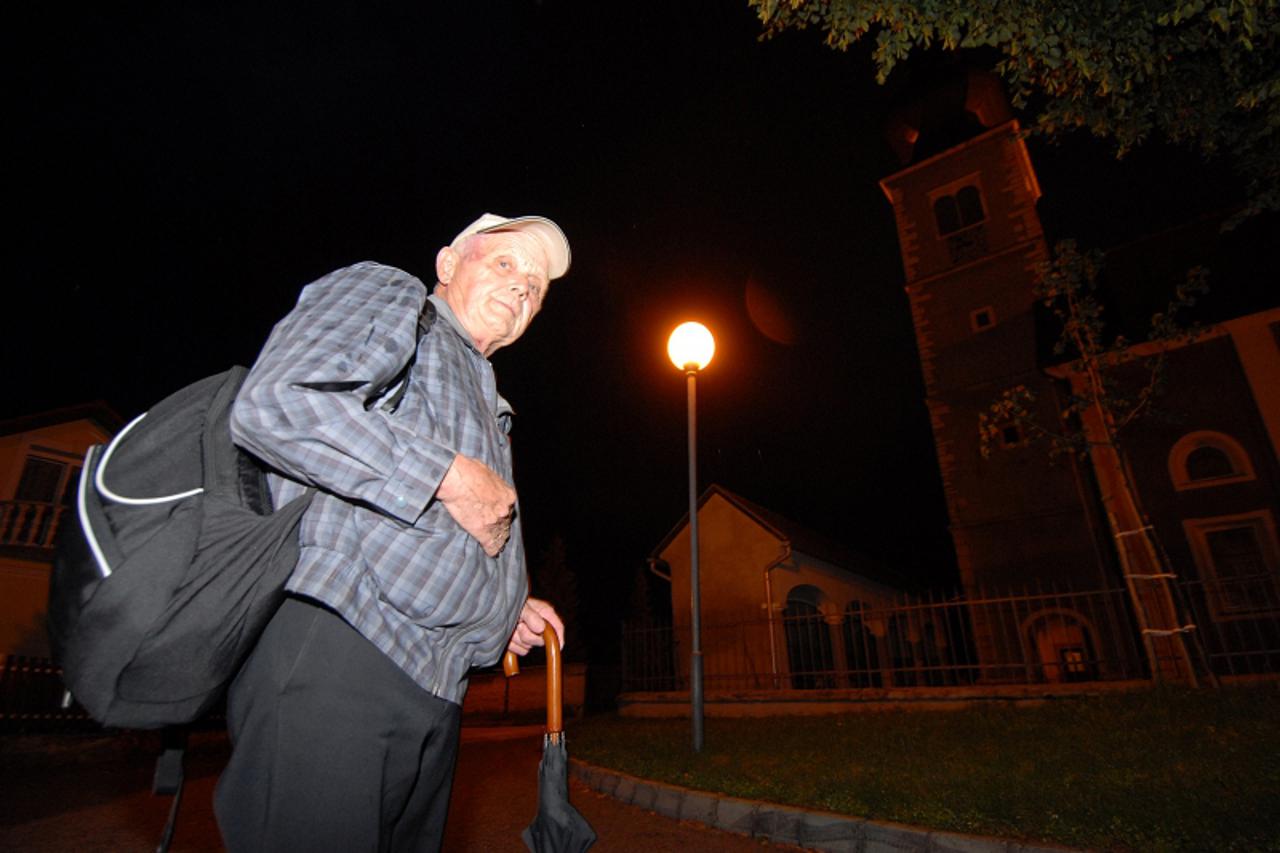 '06.08.2010., Biskupec, Varazdin, Ciril Visnjic iz Varazdina ima 77 godina a vec 78 put hodocasti pjesice na Mariju Bistricu Photo: Marko Jurinec/PIXSELL'