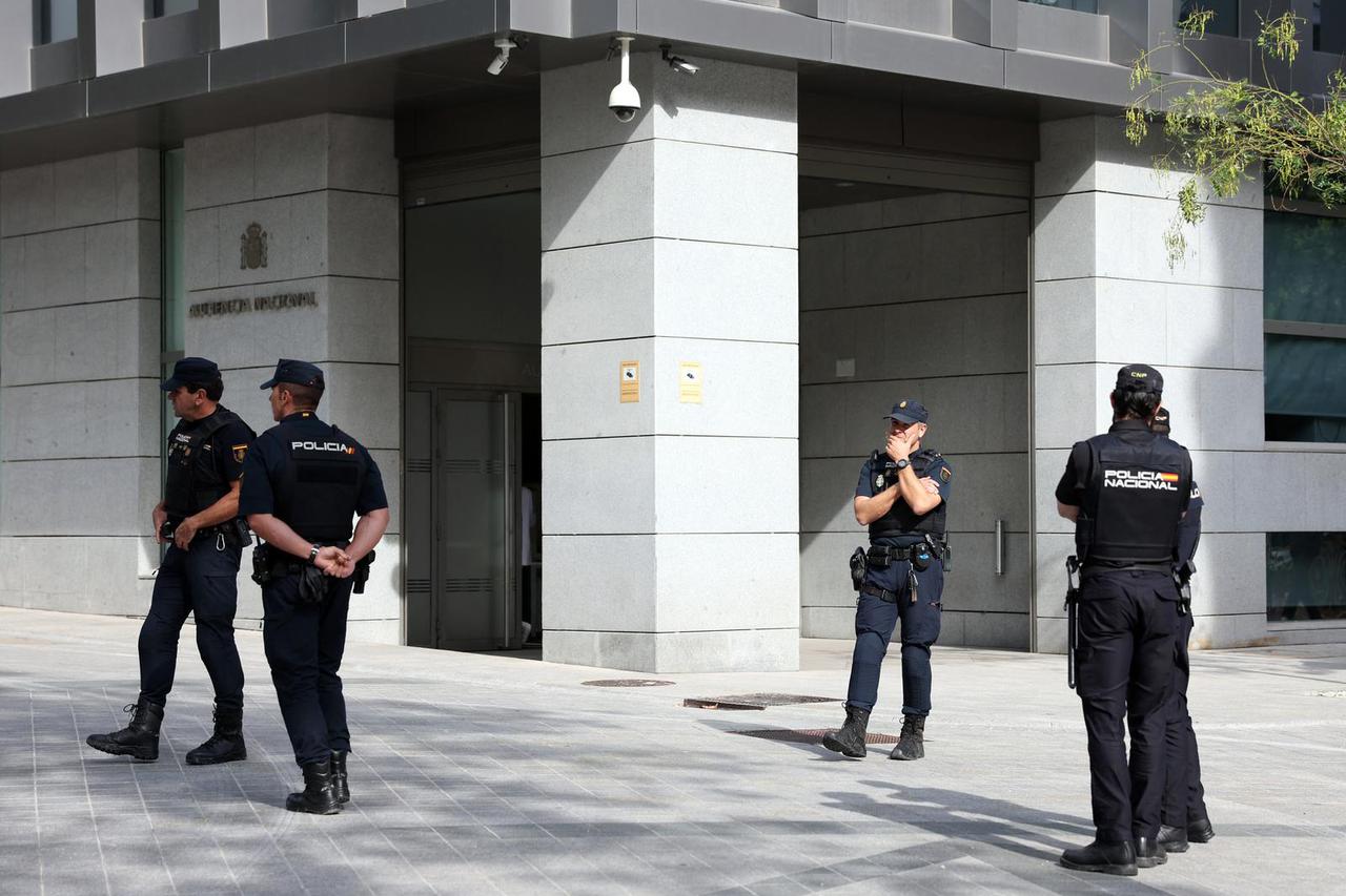 Former Royal Spanish Football Federation President Luis Rubiales arrives to testify at the High Court in Madrid