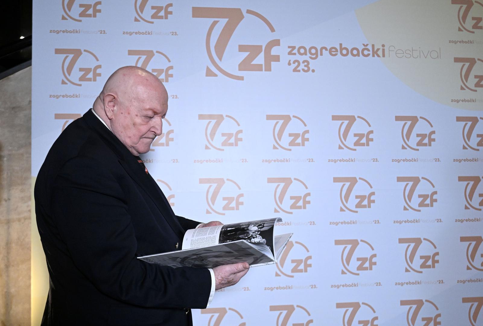 15.03.2023., Zagreb - 70 godina Zagrebackog festivala, promocija monografije i dodjela posebnog priznanja Dragi Diklicu. Drago Diklic Photo: Marko Lukunic/PIXSELL