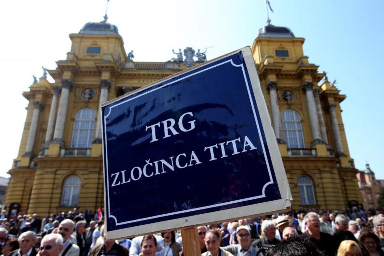 trg maršala tita prosvjed