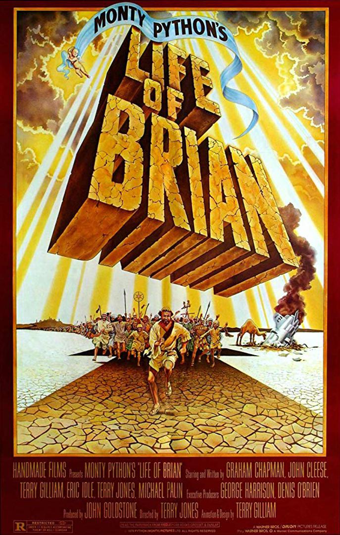 Brianov život urnebesno je djelo britanske komičarske grupe Monty Python. Glavni je lik izmišljeni Isusov suvremenik Brian Cohen, čiji život nevjerojatno nalikuje na Isusov. Film je u  prozivan heretičnim, jer ismijava neke aspekte organizirane religije, a s tim su se složili i njegovi tvorci.
