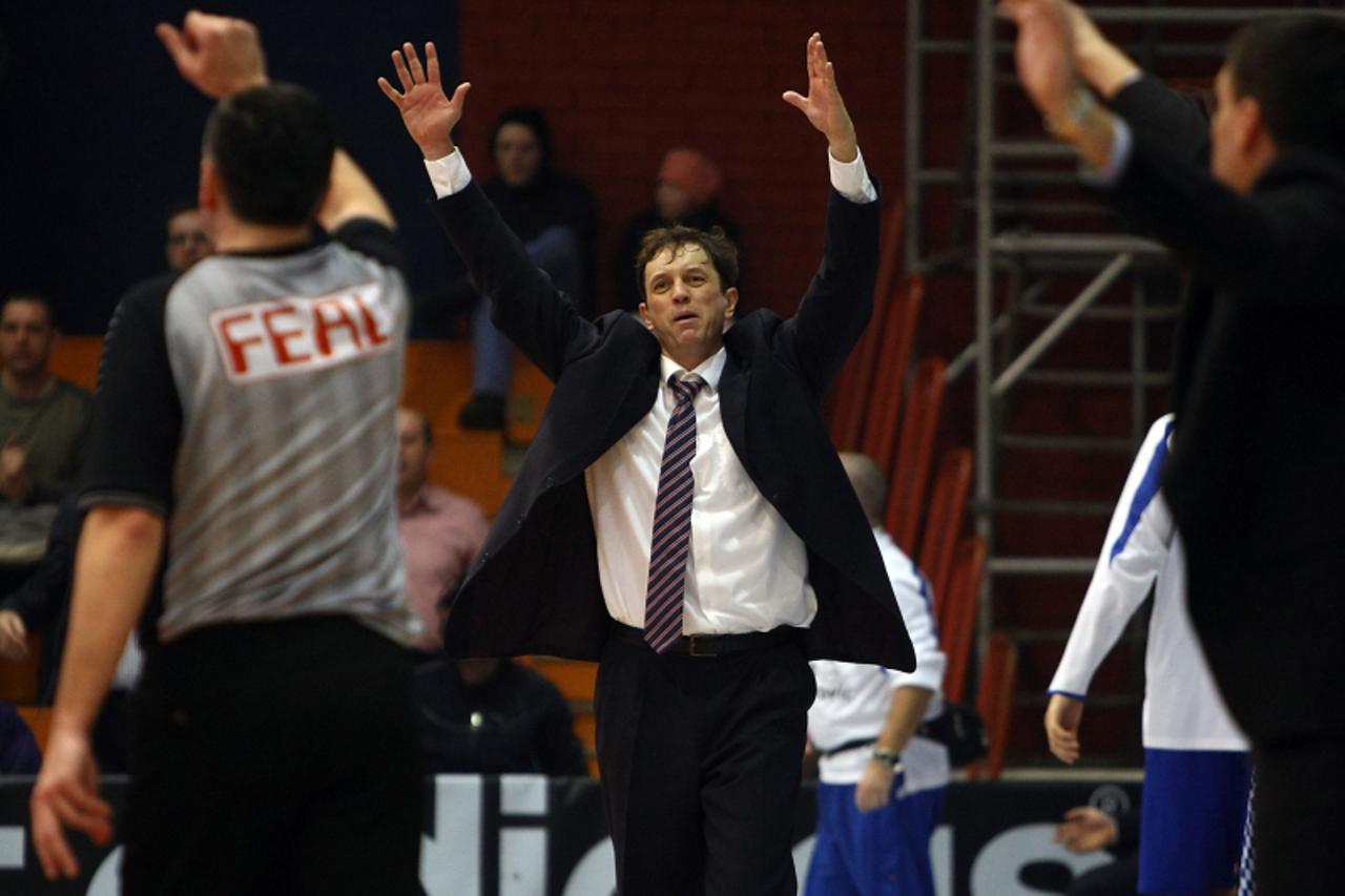 '18.02.2010., Zagreb - Kosarkaska utakmica Kupa Kresimir Cosic izmedju KK Cibone i KK Zadra.Danijel Jusup. Photo: Jurica Galoic/PIXSELL'