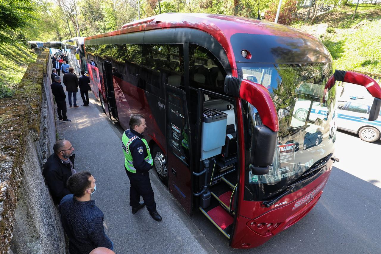 Prosvjed autoprijevoznika u Zagrebu