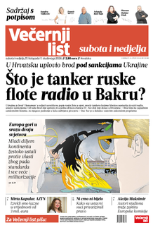 Večernji list naslovnica