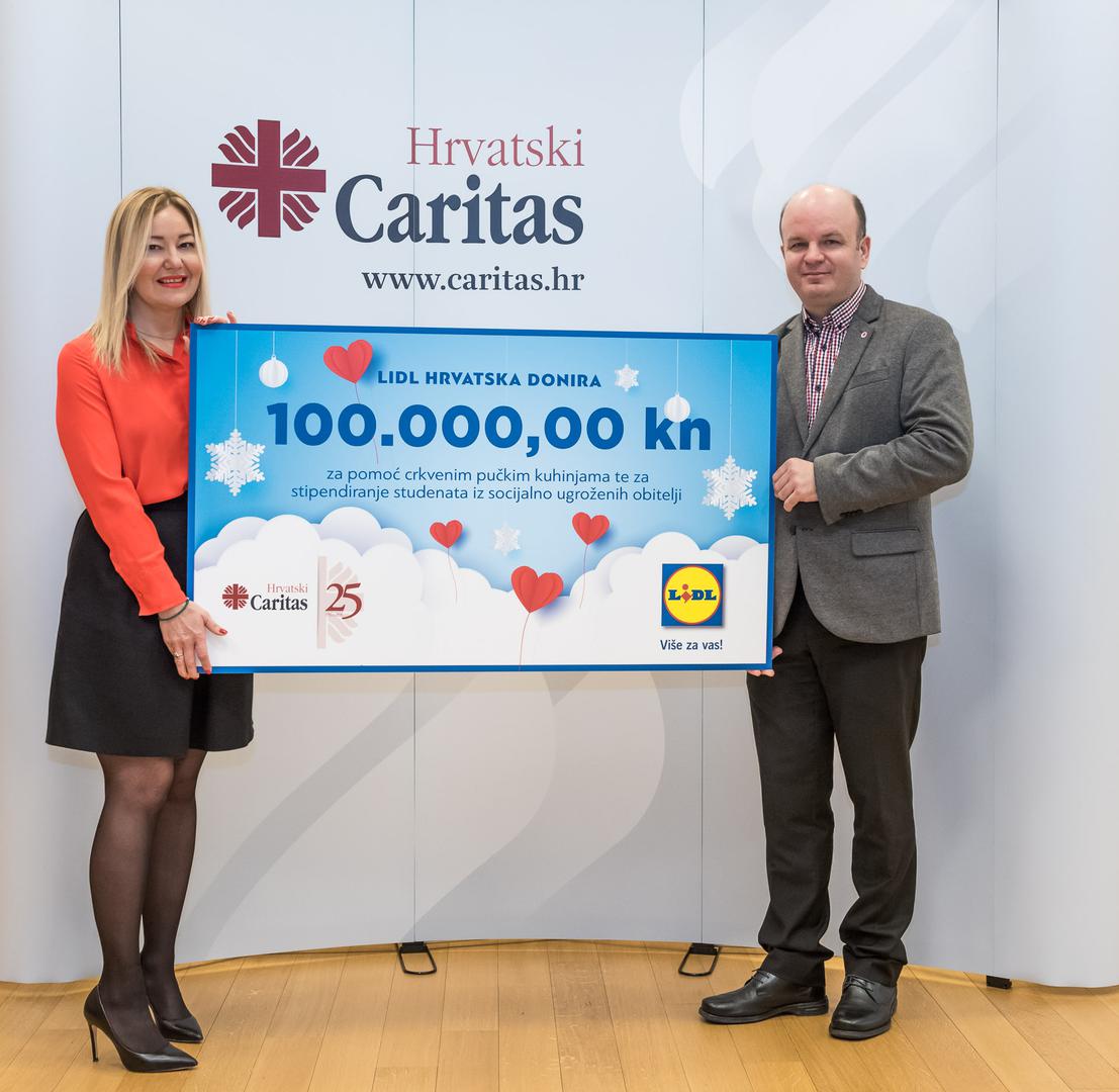 Marina Dijaković, Lidl Hrvatska i mons. Fabijan Svalina, Hrvatski Caritas