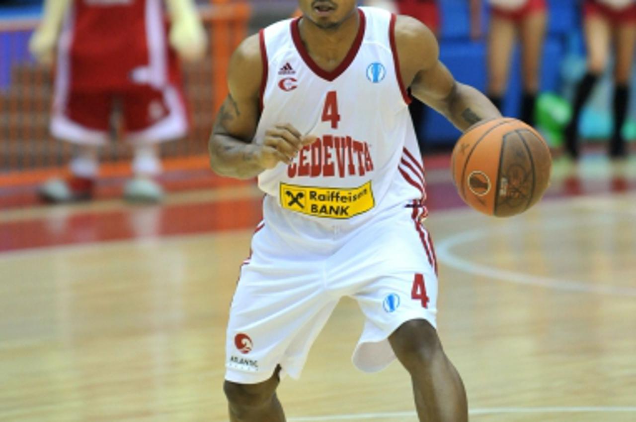 '13.12.2011., Zagreb - Dom sportova, kosarkaska utakmica Euro Cupa izmedju KK Cedevita Zagreb i Spartak Sankt  Petersburg. Dontaye Draper Photo: Marko Lukunic/PIXSELL'