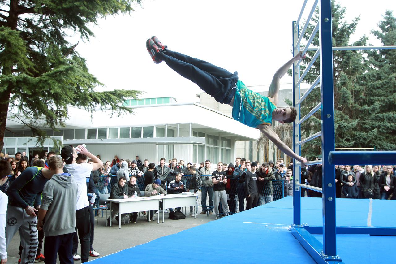 14.03.2015., Zagreb - Zagrebacki velesajam, natjecanje u Street workout u sklopu Sajma ljepote i fitnesa.  Photo: Goran Jakus/PIXSELL