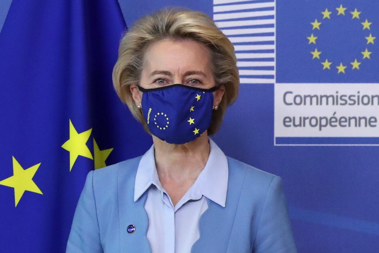 New Belgian PM De Croo is welcomed by EC President Ursula von der Leyen in Brussels