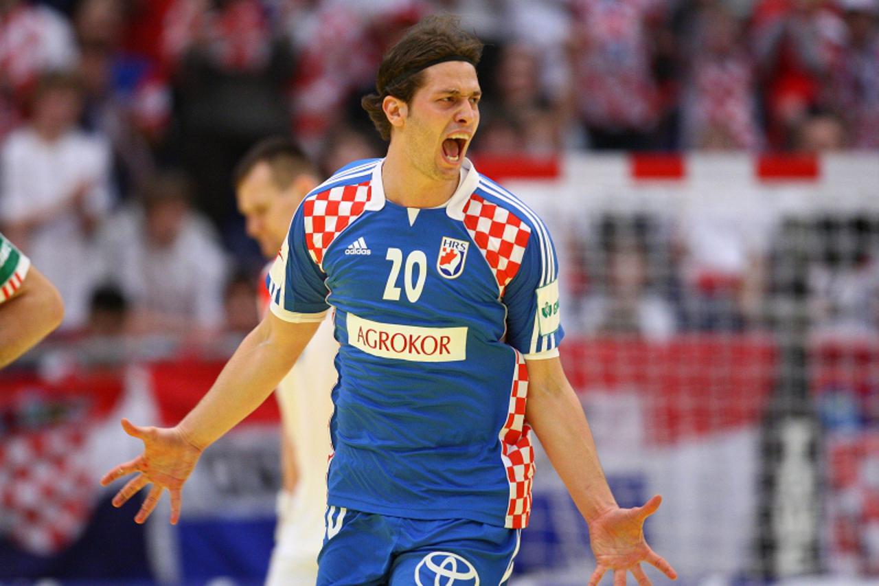 '23.01.2010., Graz, Austrija - Rukometna utakmica Europskog prvenstva, skupine A izmedju Hrvatske i Rusije.Damir bicanic. Photo: Igor Kralj/PIXSELL'