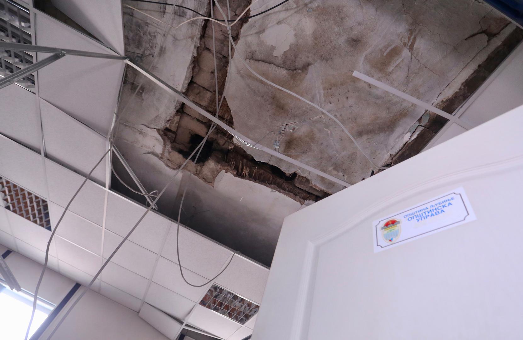 23.04.2022., Ljubinje, Bosna i Hercegovina  - Epicentar potresa u Ljubinju nedaleko od Stoca gdje je najvise stradala zgrada opcine. Photo: Ivo Cagalj/PIXSELL