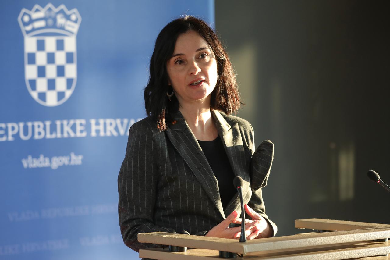 Zagreb: Ministrica Marija Vučković dala je izjavu nakon sjednice Vlade 