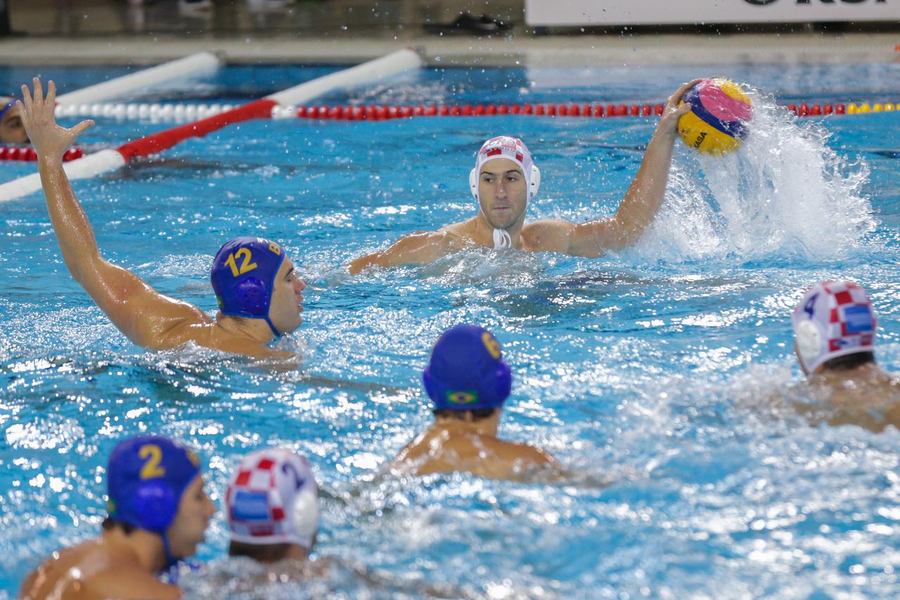 04.01.2016., Gradski bazen, Dubrovnik -Prijateljska vaterpolo utakmica - Hrvatska - Brazil. Photo: Grgo Jelavic/PIXSELL
