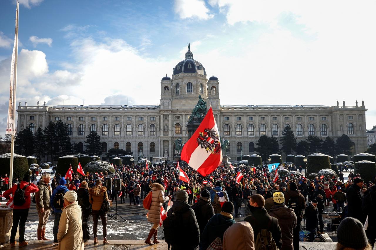 Demonstration against the COVID-19 measures and their economic consequences, in Vienna