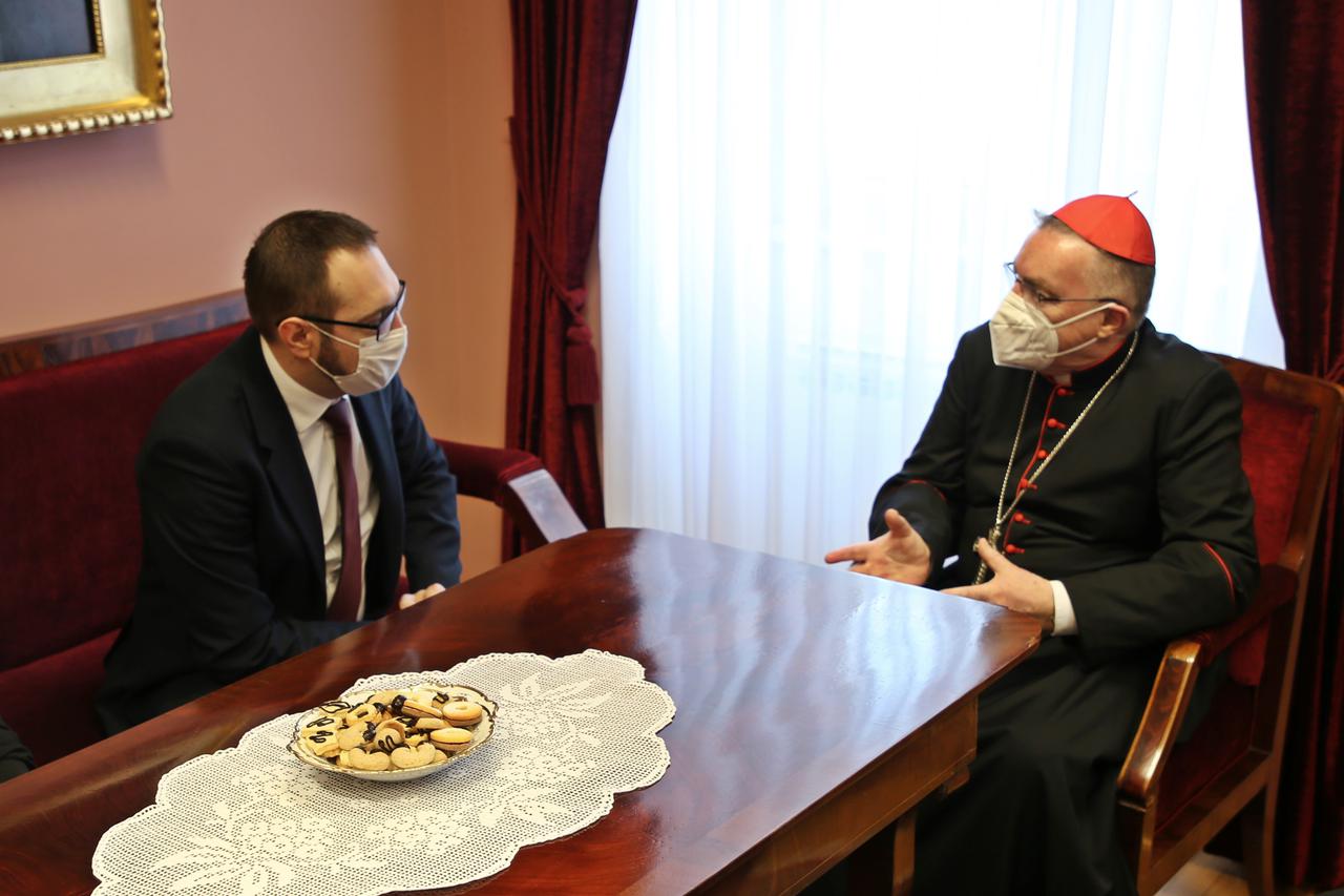 Susret kardinala Bozanića i gradonačelnika Tomaševića