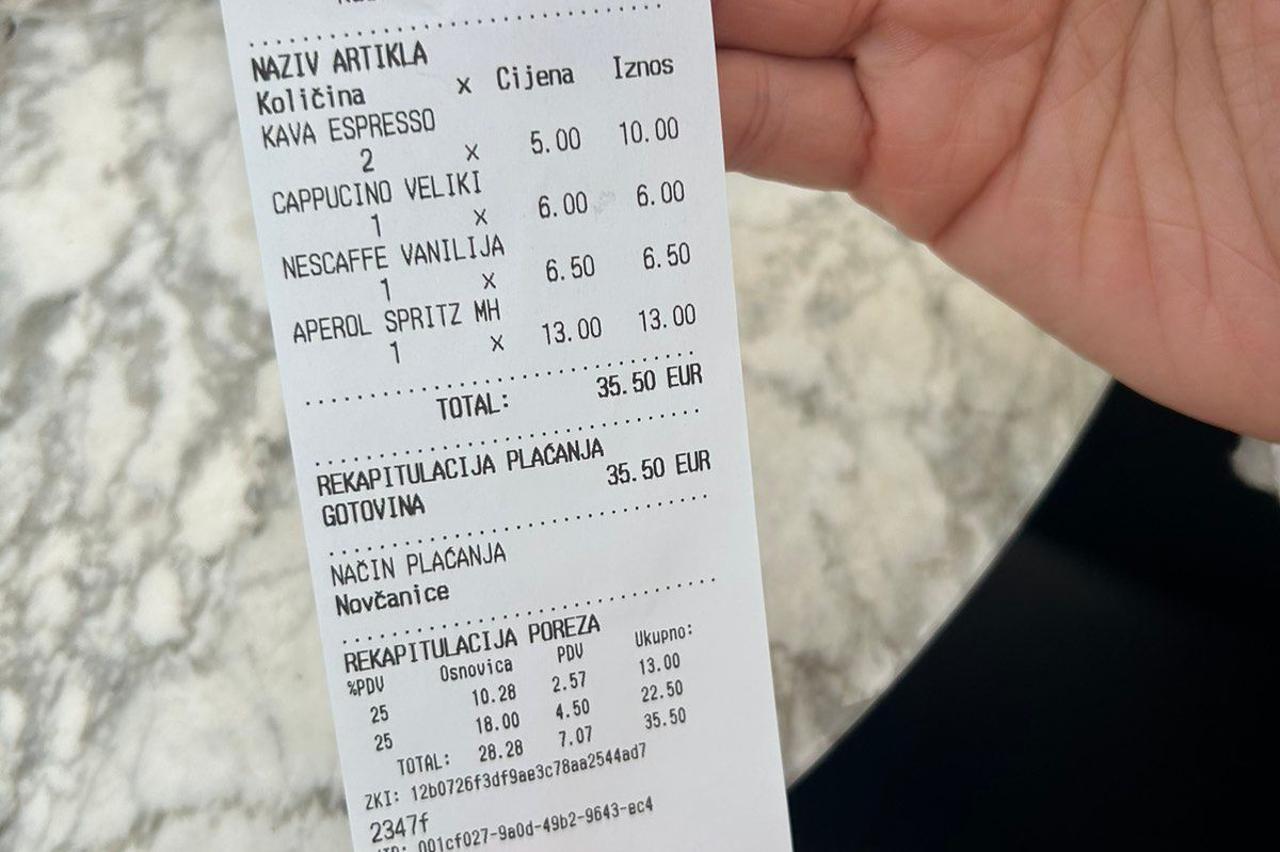 Račun za kavu