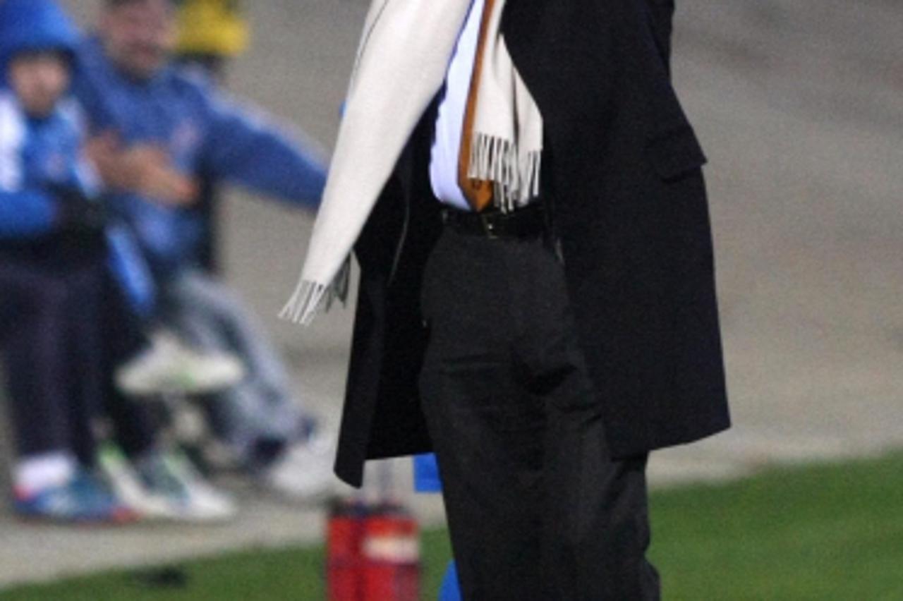 '25.11.2012., stadion u Kranjcevicevoj, Zagreb - MAXtv 1. HNL, 17. kolo, NK Zagreb - Dinamo Zagreb. Trener Zagreba Miroslav Ciro Blazevic slavi prvu pobjedu.  Photo: Grgur Zucko/PIXSELL'