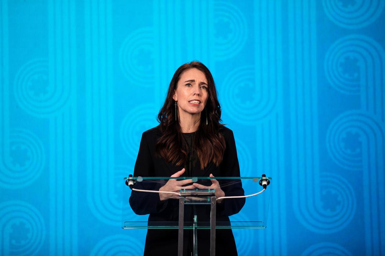 New Zealand Prime Minister Jacinda Ardern opens the APEC CEO Summit in Wellington