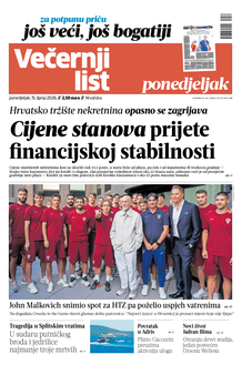 Večernji list naslovnica