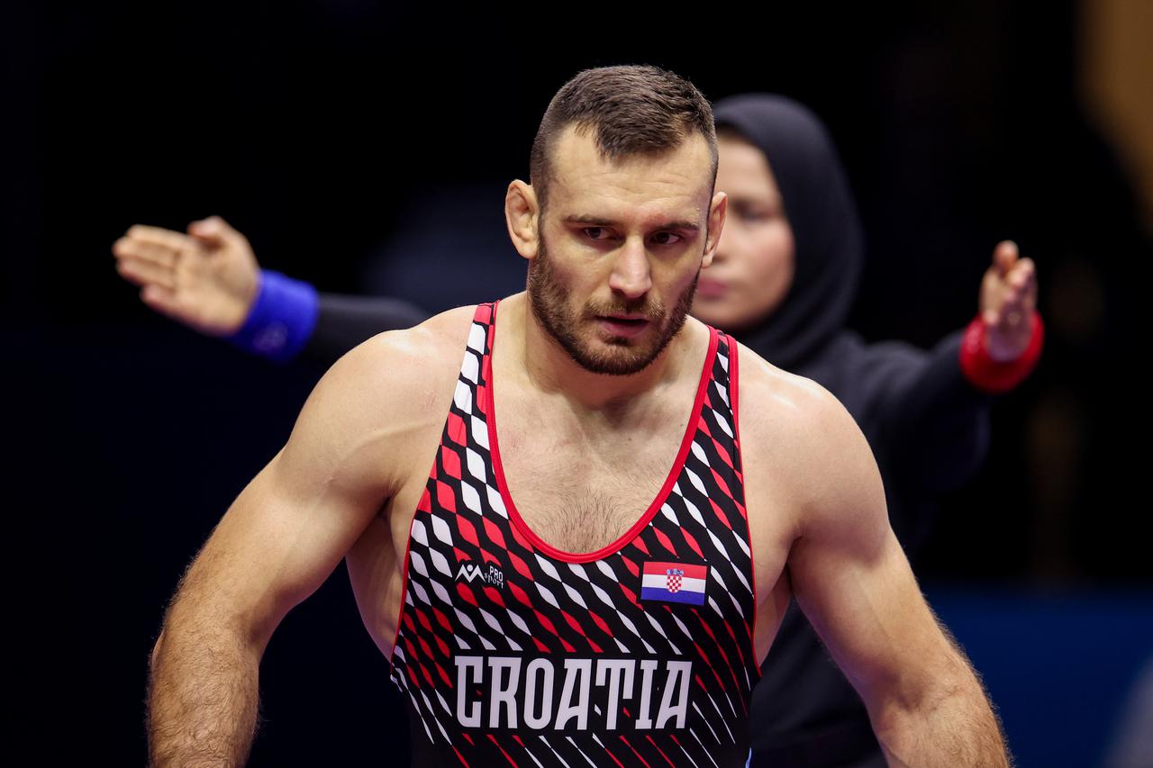 Zagreb: Svjetsko prvenstvo u hrvanju 2025., kvalifikacije Grčko - rimski stil, 87 kg, Patrik I. Gordan - Ivan Huklek