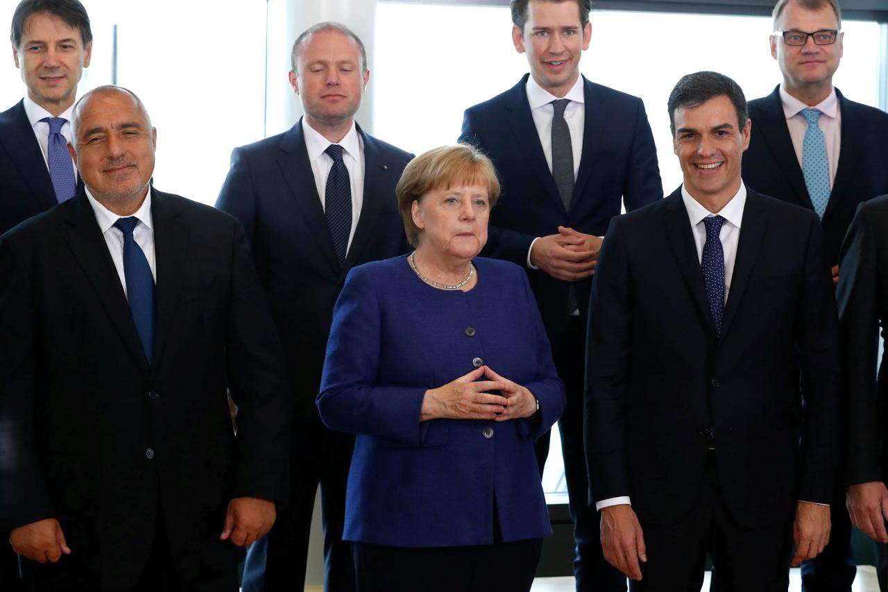 Angela Merkel, Pedro Sanchez, Giuseppe Conte