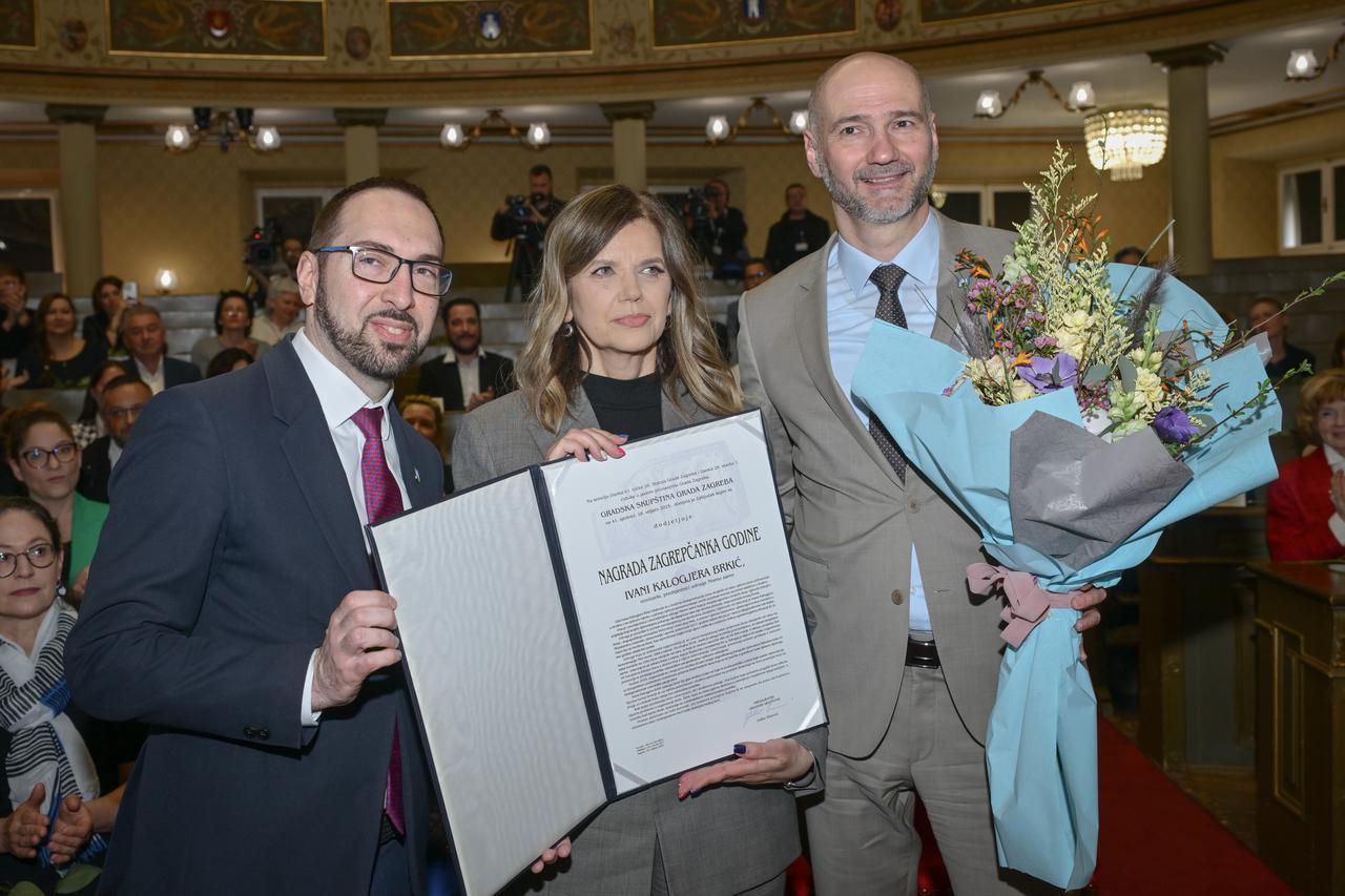 Zagreb: Dobitnica Nagrade Zagrepčanka godine, novinarka, osnivačica i predsjednica udruge Nismo same, Ivana Kalogjera