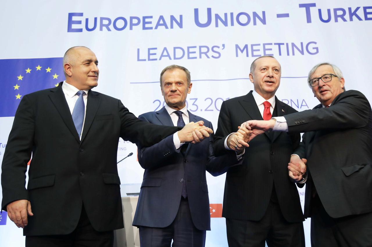 Bojko Borisov, Donald Tusk, Recep Tayyip Erdogan i Jean-Claude Juncker