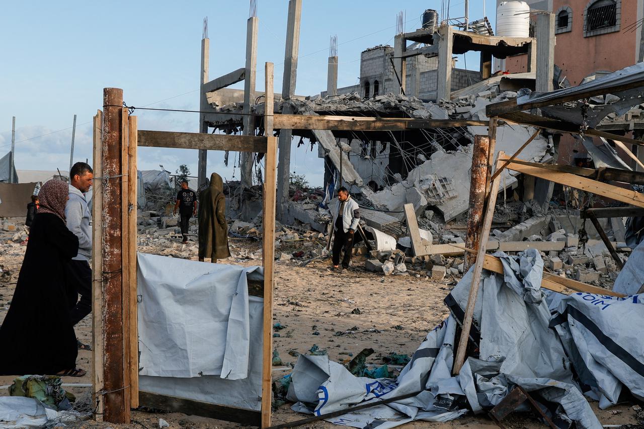 Aftermath of an Israeli strike, in Khan Younis