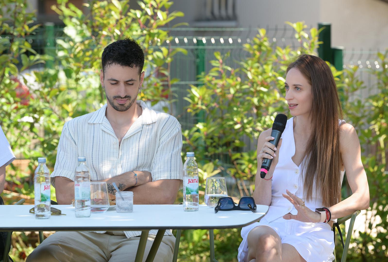 19.06.2026., Zagreb - Kazalisni dorucak posvecen nadolazecoj premijeri baleta "Othello". Na Kazalisnom dorucku s autoricom Valentinom Turcu razgovaralo se o njezinom uprizorenju "Othella", a o kreativnom procesu govorili su protagonisti Iva Vitic Gameiro, Guilherme Gameiro Alves  i Takuya Sumitomo.. Photo: Sandra Simunovic/PIXSELL