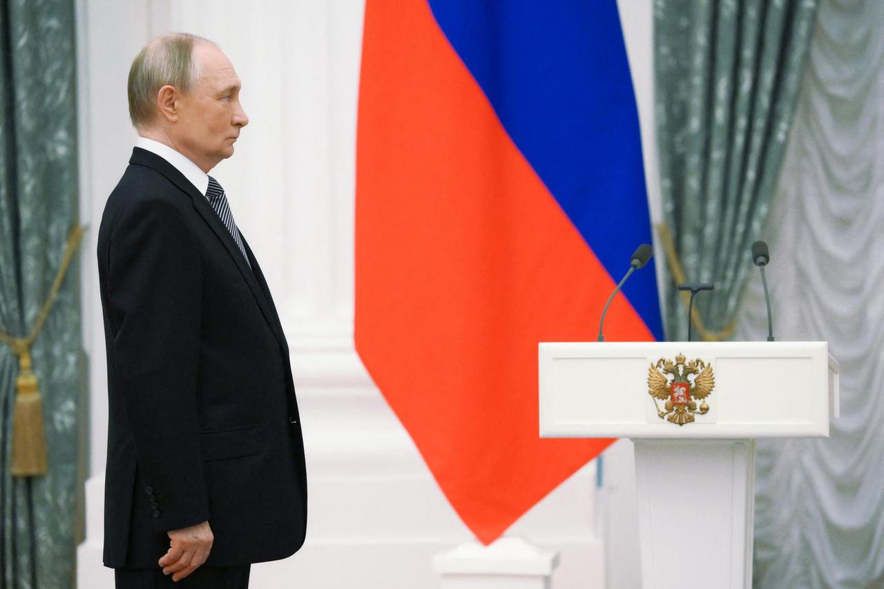 Russian President Putin presents awards for achievements in fields of culture, literature and arts in Moscow