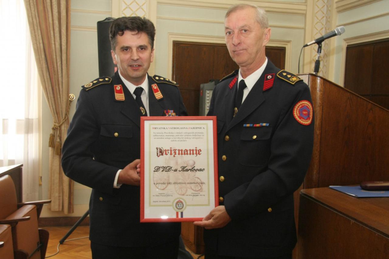 '07.05.2011. Karlovac - Obiljezavnje 140. obljetnice vatrogastva u Karlovcu. Urucena priznanja istaknutim vatrogascima. Photo: Kristina Stedul Fabac/PIXSELL'