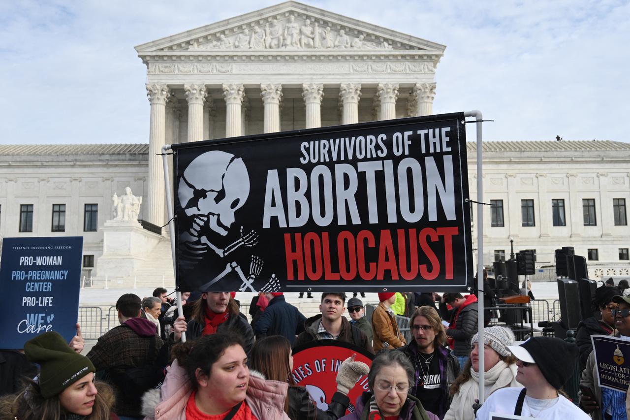 Anti-abortion activists attend the annual March for Life rally