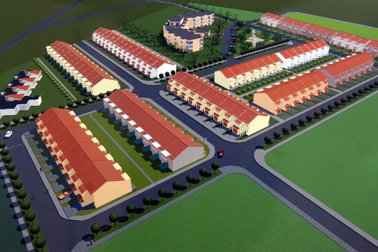 '03.05.2010., Cakovec- vrtka Znidaric konzulting iz Cakovca u doba recesije gradit ce 100 kuca u nizu na podrucju prigradskog naselja Ivanovec. Photo: Vjeran Zganec-Rogulja/PIXSELL'