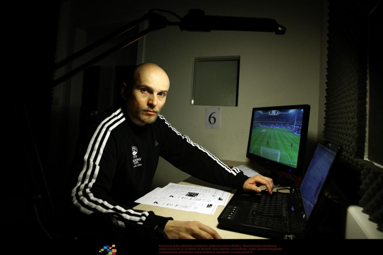 \'24.03.2010., Zagreb - Avenija Veceslava Holjevca 20, Brodarski institut, reportaza o ljudima koji rade prijenose sportskih dogadjaja-Neven Cvijanovic. Photo: Sanjin Strukic/PIXSELL\'