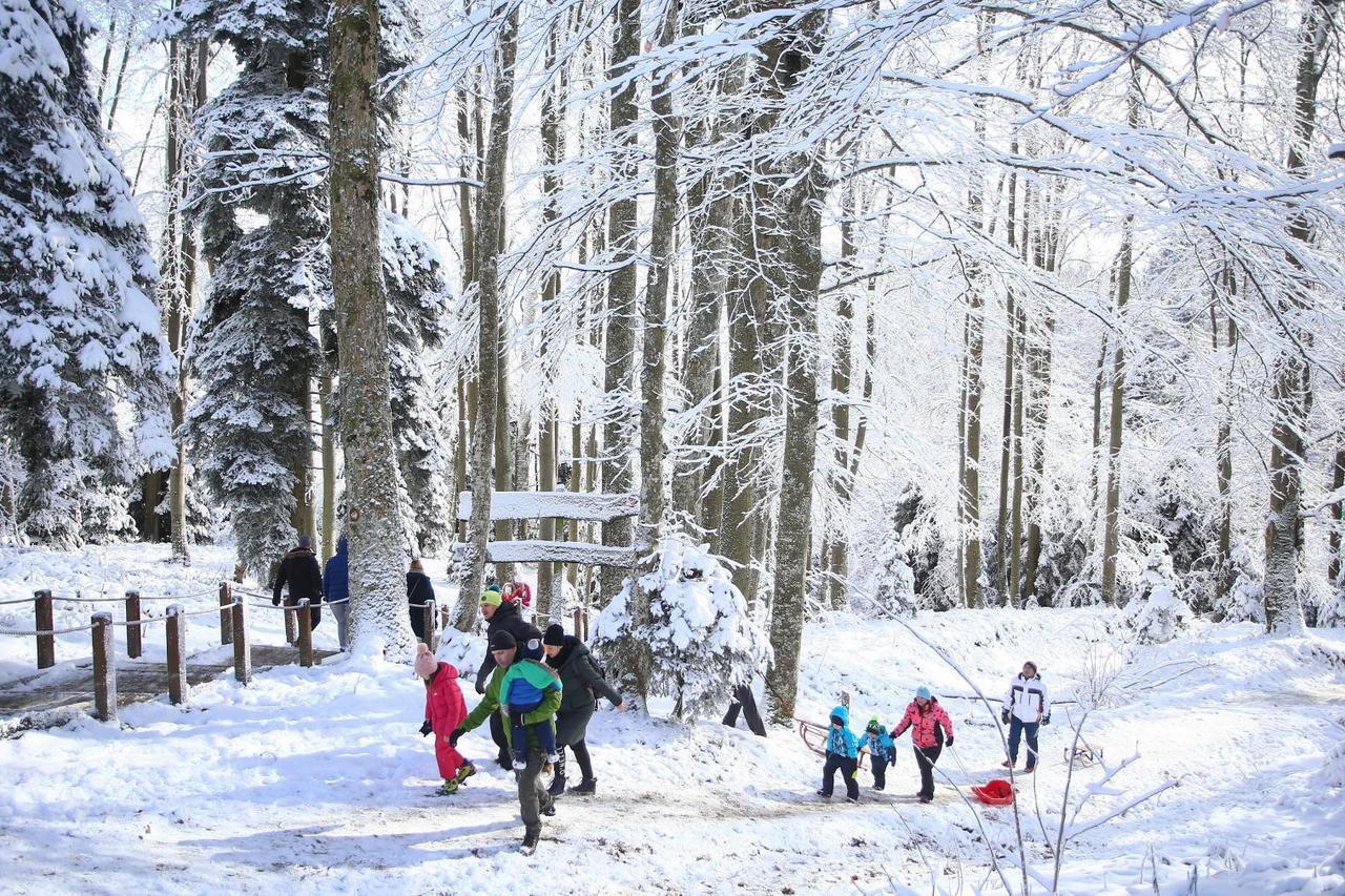 Sunčana subota i snijeg na Sljemenu prava su kombinacija za dobar provod
