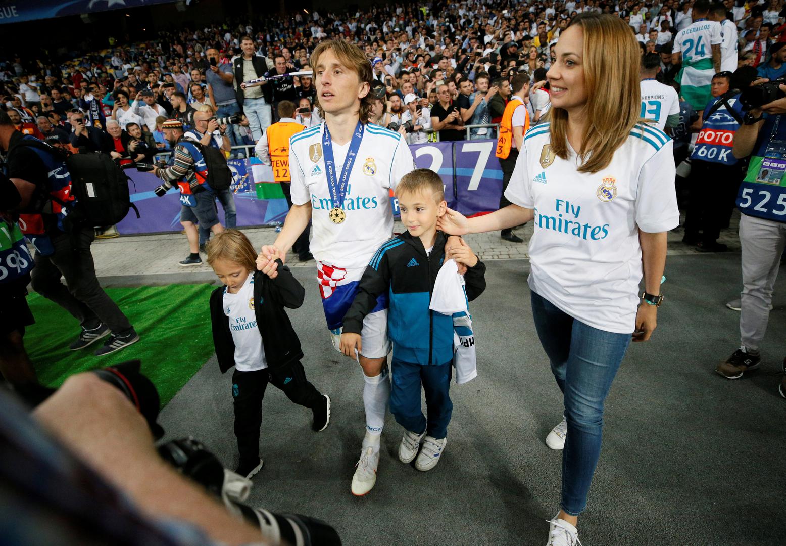 Luku Modrić, kao i uvijek, pratila je supruga Vanja
