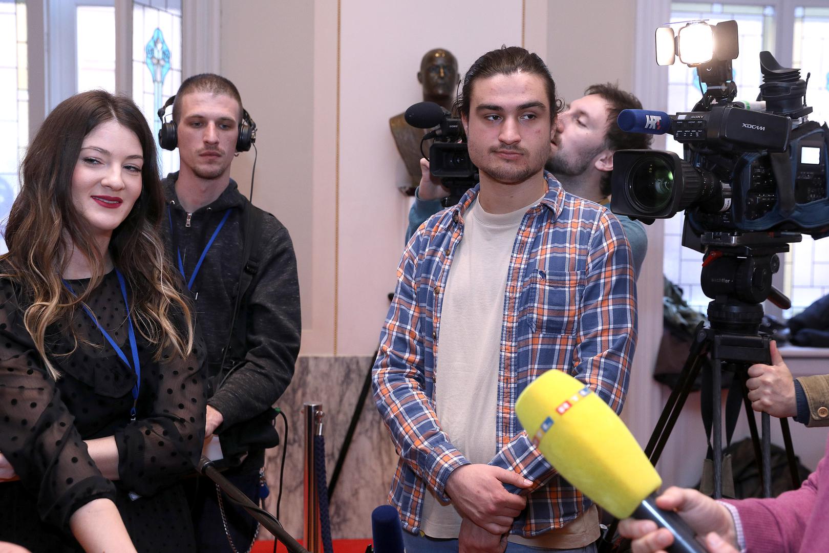 14.02.2020., Zagreb -  Ante Jakov Milanovic, stariji sin izabranog predsjednika Zorana Milanovica od sijecnja honorarno radi kao dopisnik iz Zagreba splitske Televizije Jadran.rPhoto: Patrik Macek/PIXSELL