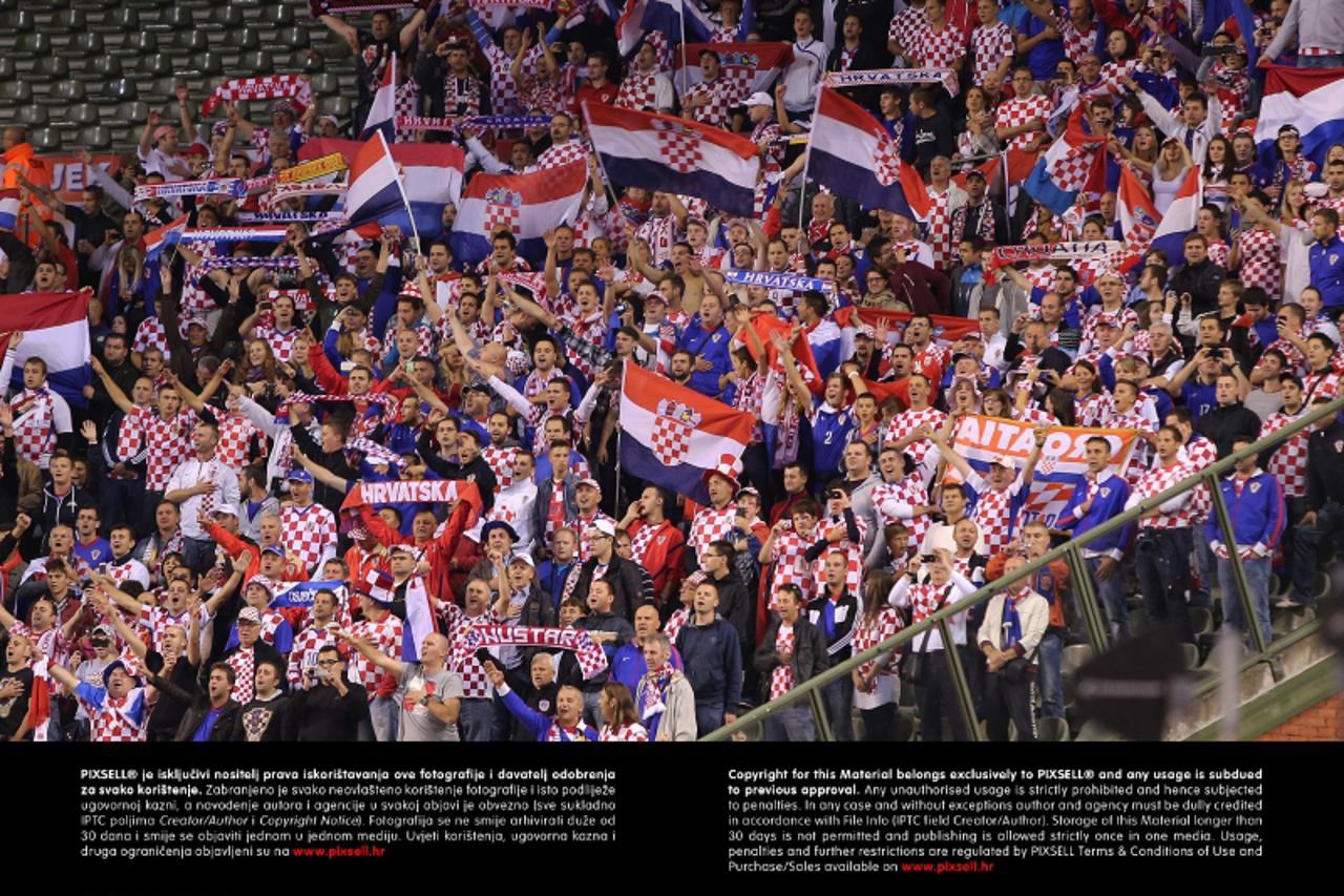 '11.09.2012., stadion Kralj Baudouin, Bruxelles, Belgija - Kvalifikacije za Svjetsko nogometno prvenstvo 2014., skupina A, 2. kolo, Belgija - Hrvatska.  Photo: Marko Prpic/PIXSELL'