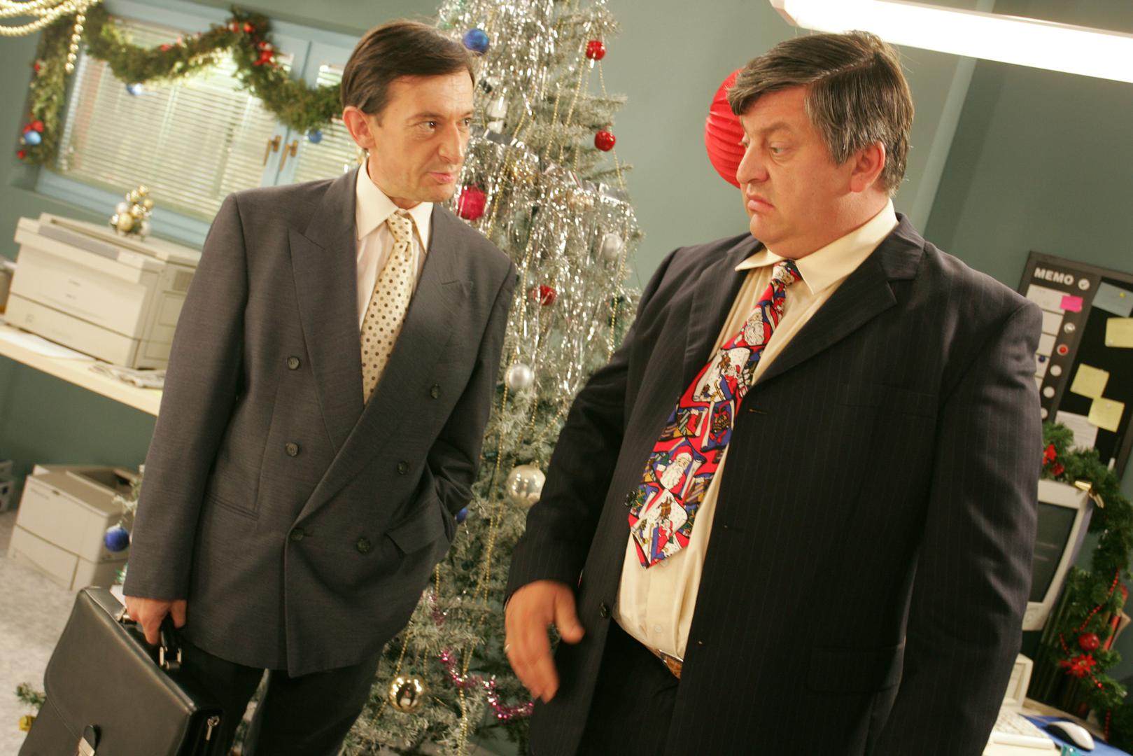 11.07.2005., Zagreb - Snimanje sitcoma Bumerang. Zlatan Zuhric Zuhra, Predrag Vusovic. Photo: Robert Anic/PIXSELL