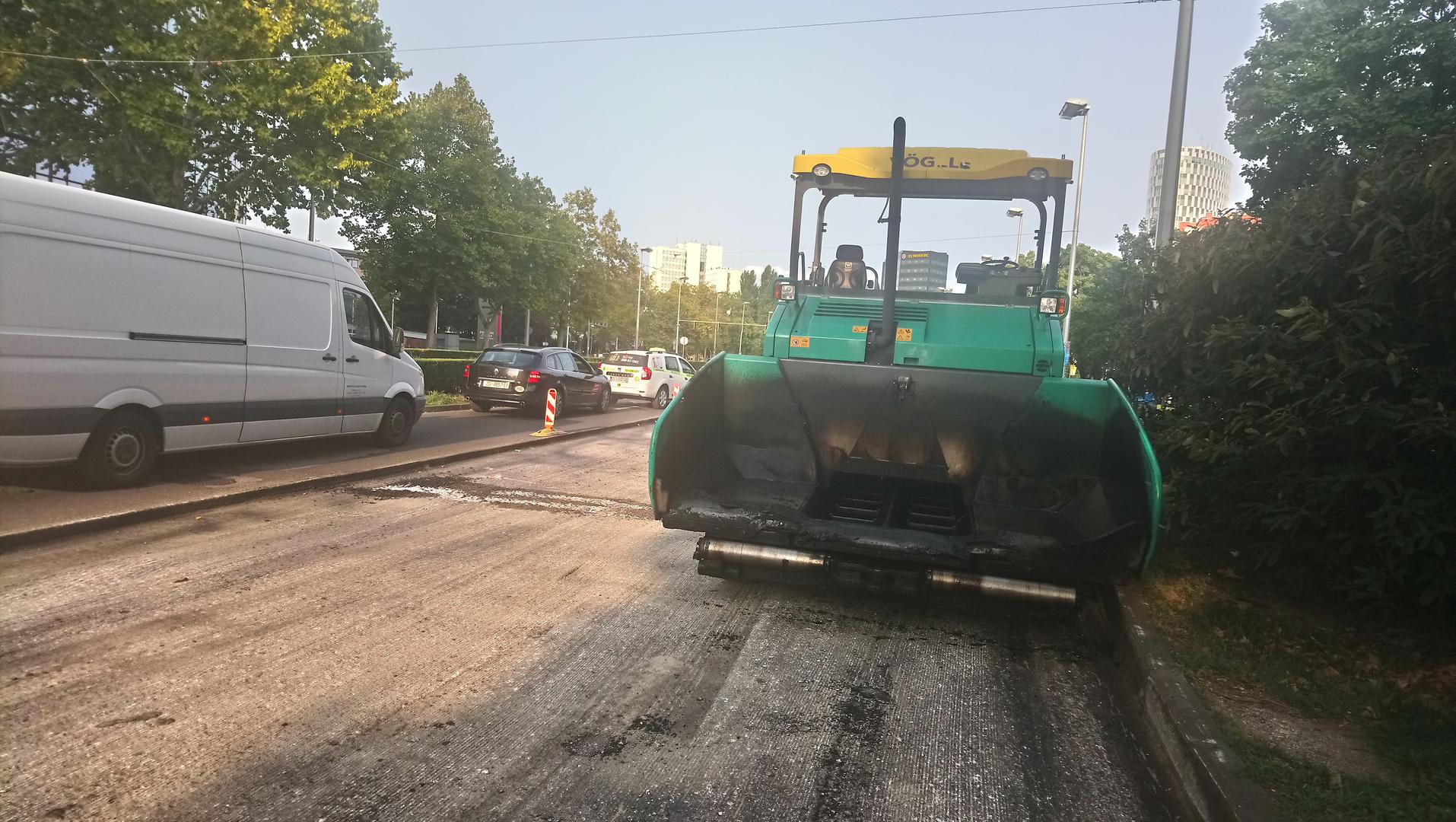 Radovi na južnoj strani Vukovarske ulice 21. kolovoz 2017. godine u 18,03 sati